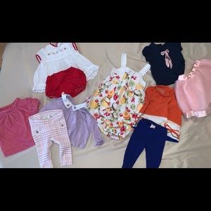 Lot of 3/6 Janie and Jack baby girl clothes